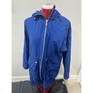 Disney Mickey Mouse‎ Blue Raincoat Hooded Jacket Pockets Fun Lining